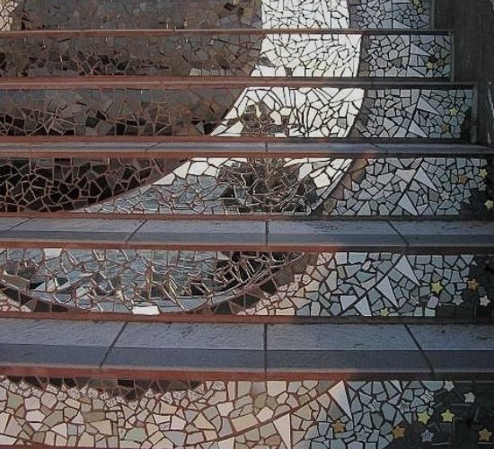 Stone Mosaic Stairs Application